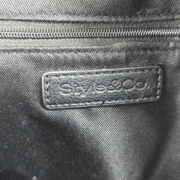 Style & Co. Black Faux Leather  Backpack - Picture 4 of 17